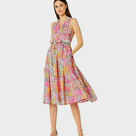 Kate Spade Multicolor Floral Midi Dress - Picture 1 of 10